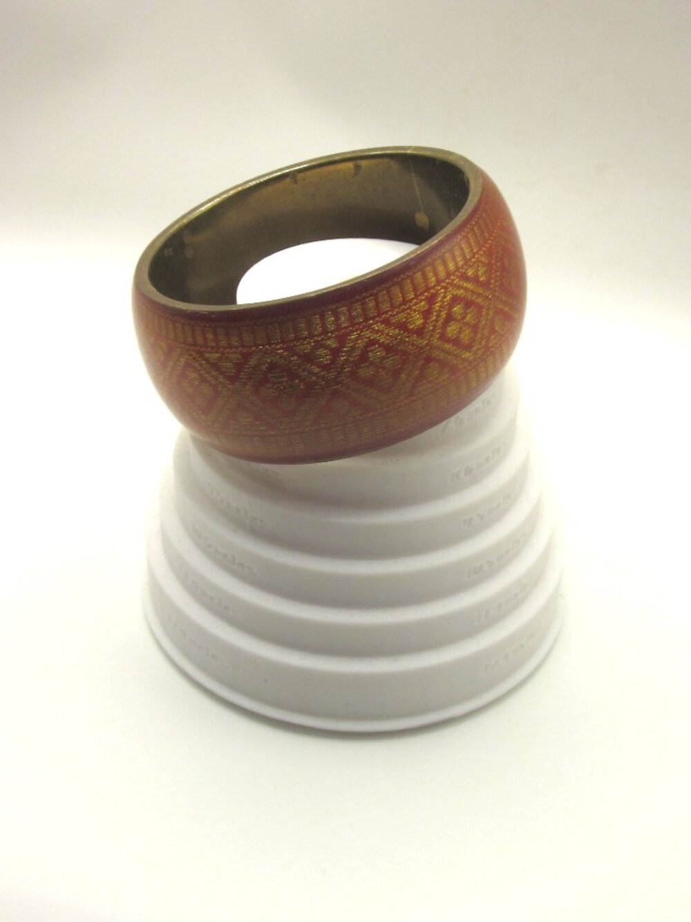 Brass & Acrylic Bangle Bracelet